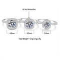 S925 Sterling Silver Square-Cut Moissanite Ring