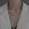 S925 sterling silver star pendant necklace