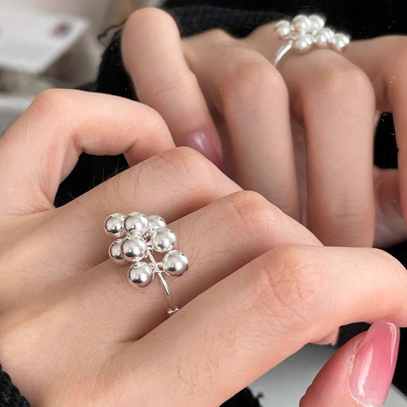 925 sterling silver ring - silvery