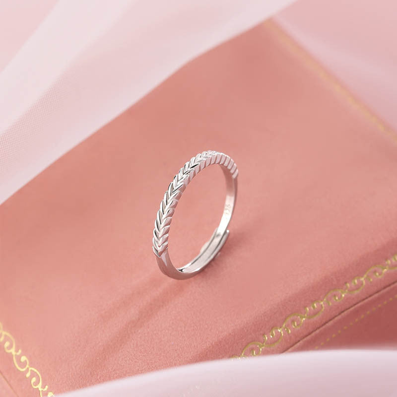 925 sterling silver ring - silvery