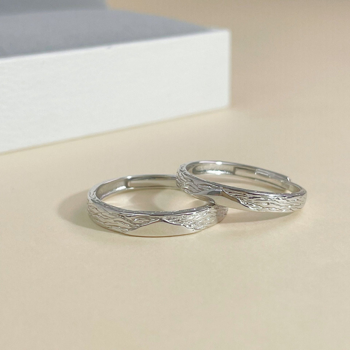 999 Silver Couple's Ring - Silvery