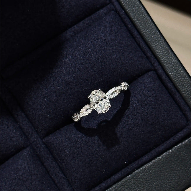 S925 sterling silver engagement ring
