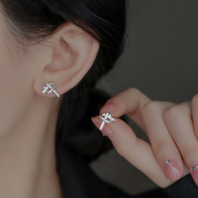 925 sterling silver  earrings - silvery