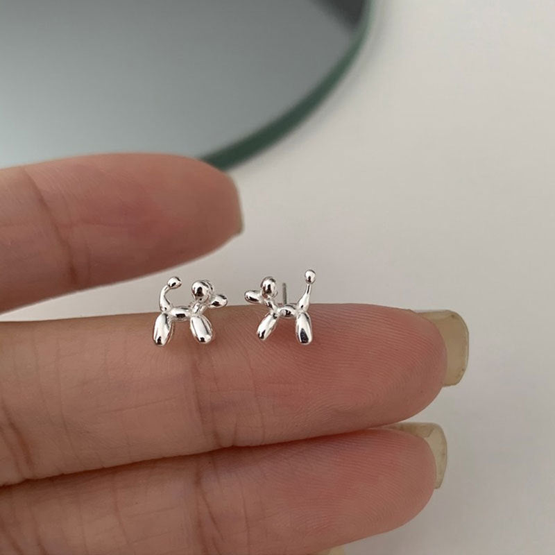 925 sterling silver small earrings - silvery