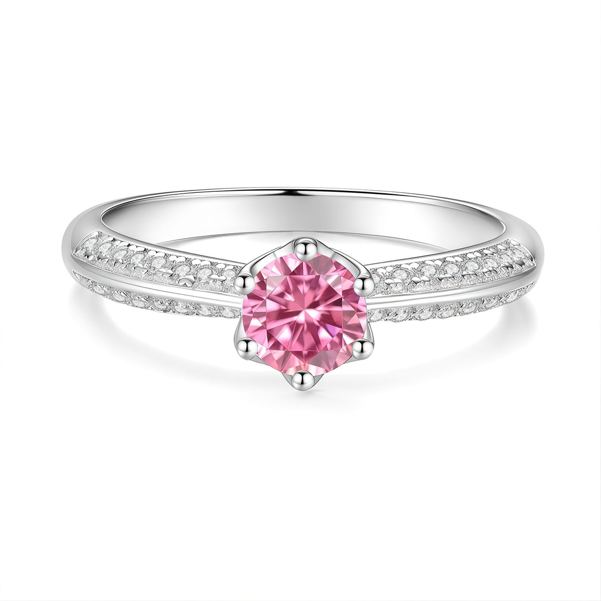 S925 Sterling Silver Moissanite Ring