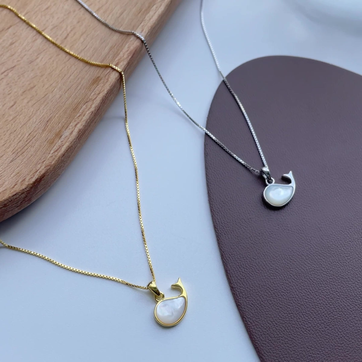 925 sterling silver whale pendant necklace