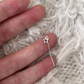 999 Silver Star Tassel Earline - Silvery