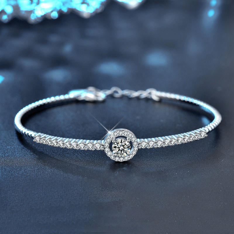 925 Sterling Silver Moissanite Bracelet
