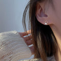 S925 sterling silver pearl earrings