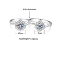 S925 Sterling Silver Moissanite Ring