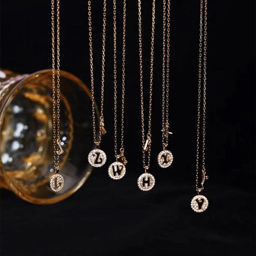 925 sterling silver 26 letter pendant necklace