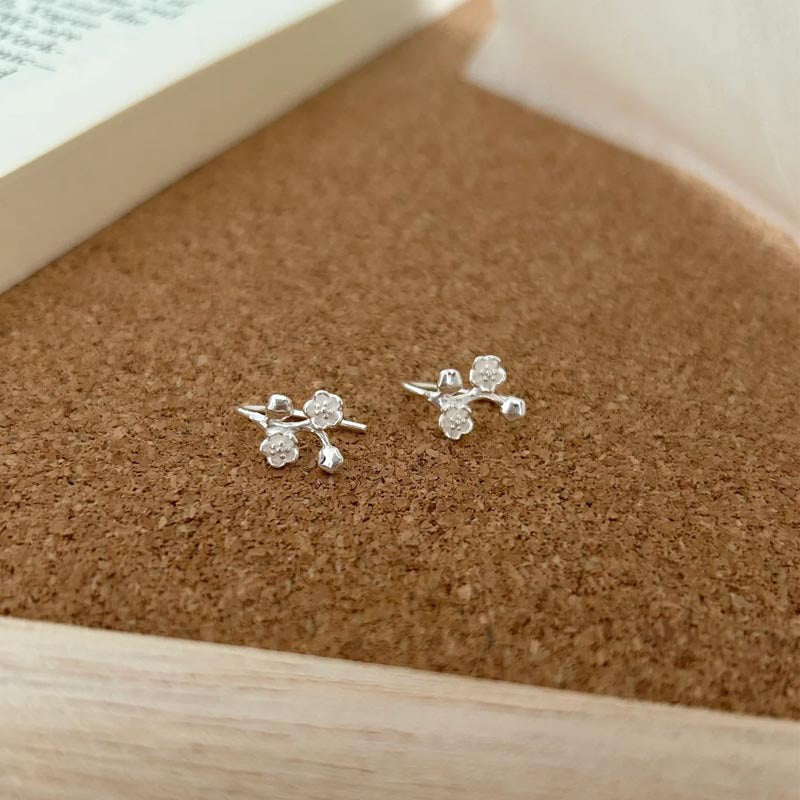 925 sterling silver earrings - silvery