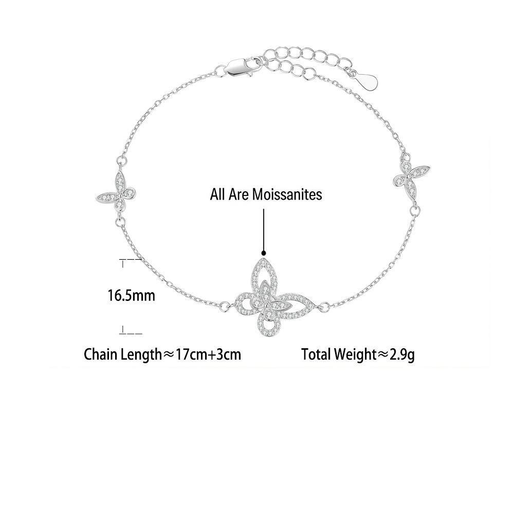 S925 Sterling Silver Phantom Butterfly Bracelet