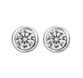 S925 Silver Round Moissanite Bubble Stud Earrings