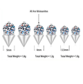 S925 Sterling Silver Moissanite Earrings