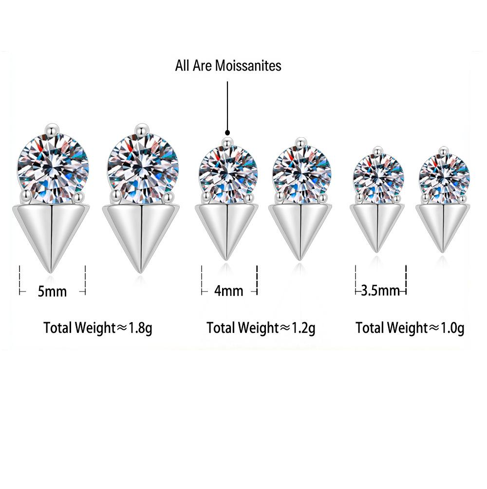S925 Sterling Silver Moissanite Earrings