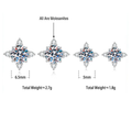 S925 Sterling Silver Four-Prong Moissanite Earrings