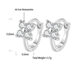 S925 Sterling Silver Moissanite Four-Leaf Clover Earrings