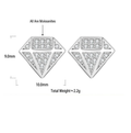 S925 Silver Diamond-Shaped Moissanite Earrings