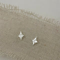 925 sterling silver star earrings - silvery