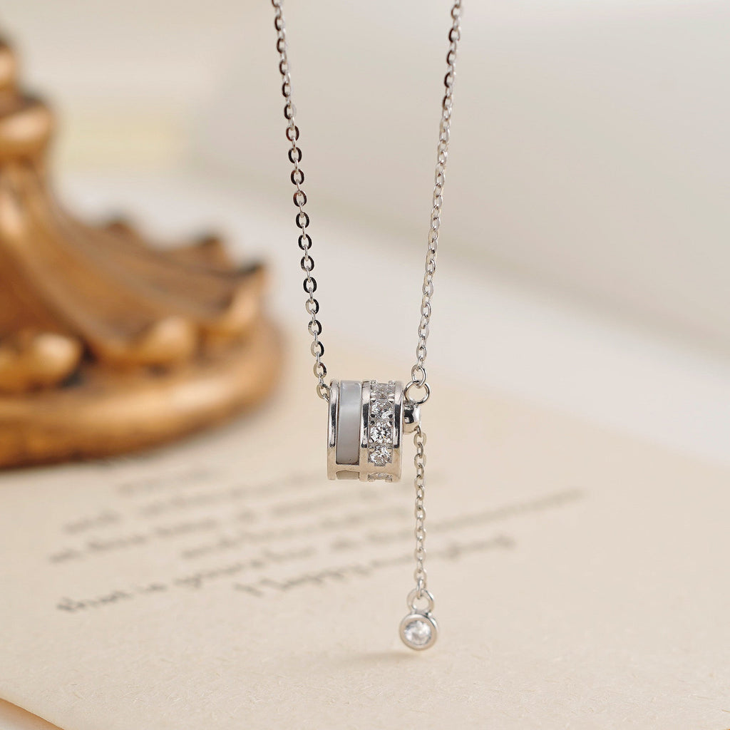 925 sterling silver tassel necklace - silvery