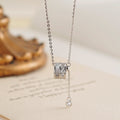 925 sterling silver tassel necklace - silvery