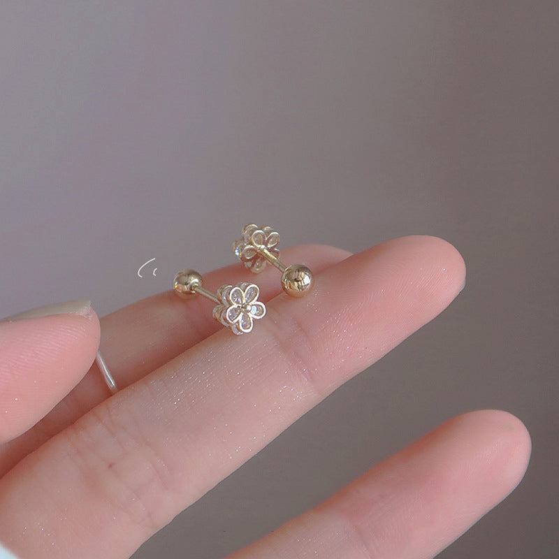 925 sterling silver flower earrings