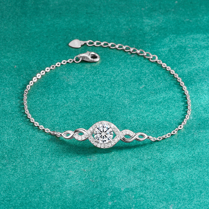 S925 Sterling Silver "Angel's Tear" Moissanite Bracele