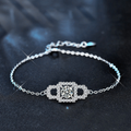 S925 Sterling Silver Square Moissanite Bracelet