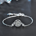 925 Sterling Silver Dream Network Round Moissanite Bracelet