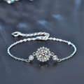 925 Sterling Silver Moissanite Sunflower Bracelet