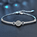 925 Sterling Silver Round Bezel-Set Moissanite Bracelet