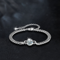 S925 Sterling Silver Moissanite Bubble Bracelet