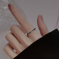 925 sterling silver open ring - silvery