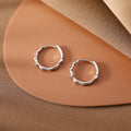 S925 sterling silver ear buckle - silvery