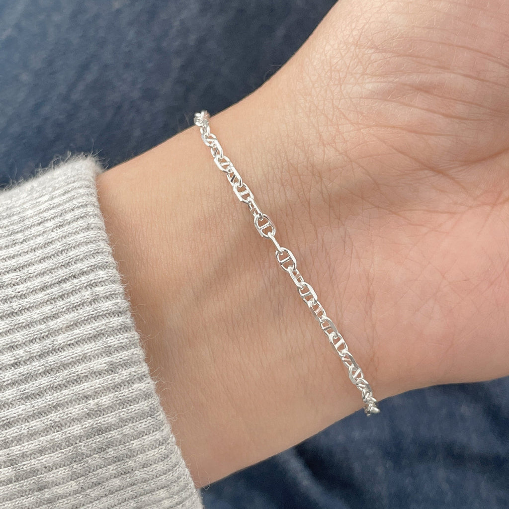 925 sterling silver bracelet - silvery