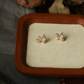 925 sterling silver butterfly earrings - golden