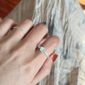 S925 Pure Silver Camellia Ring - Silvery