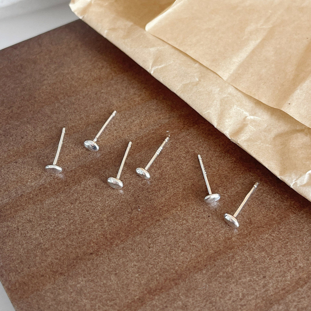 S925 sterling silver base mini earrings