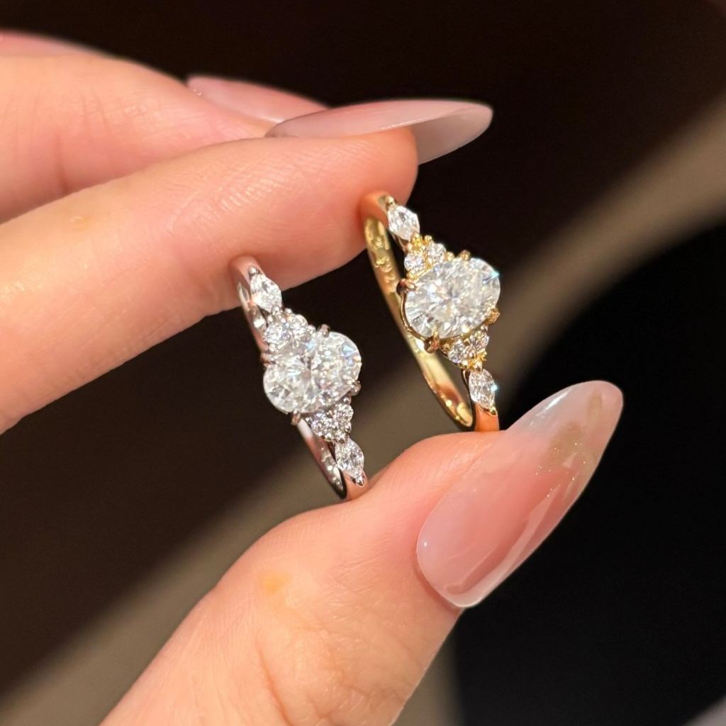 1-Carat Pigeon's Egg Moissanite Ring