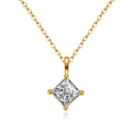 Princess Cut Moissanite Pendant Necklace