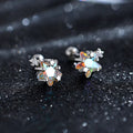 999 Silver Star shaped Earrings - Silvery