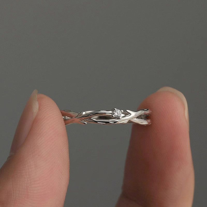 S925 sterling silver ring - silvery