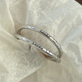 925 sterling silver LUCKY letter ring - silvery