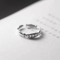 925 sterling silver small fish ring - silvery