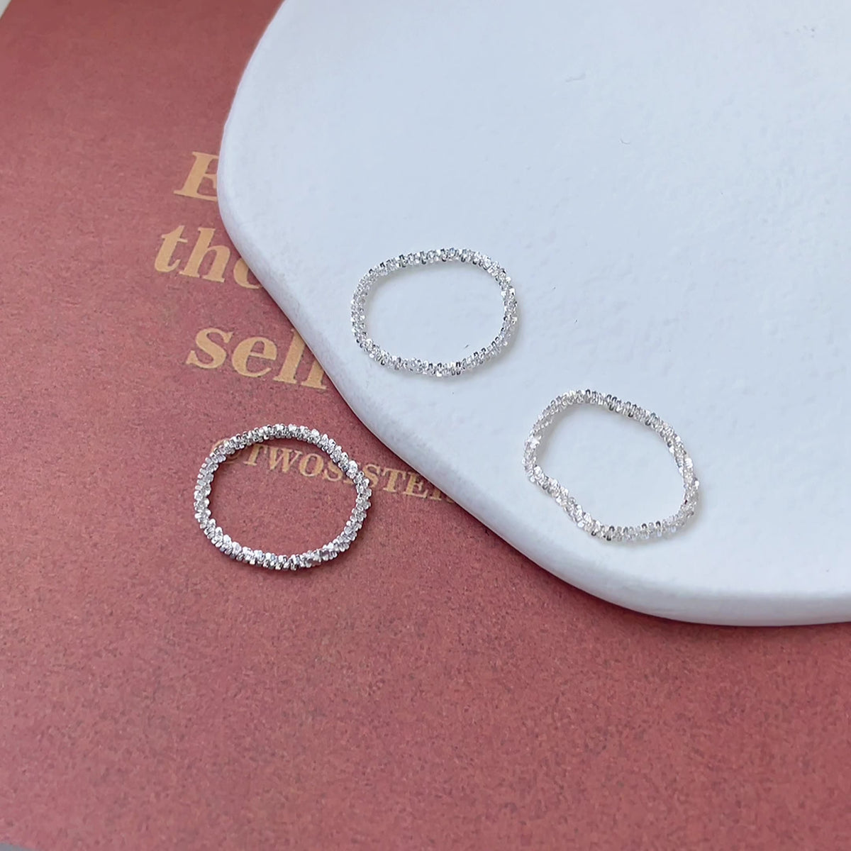 925 sterling silver simple circle ring