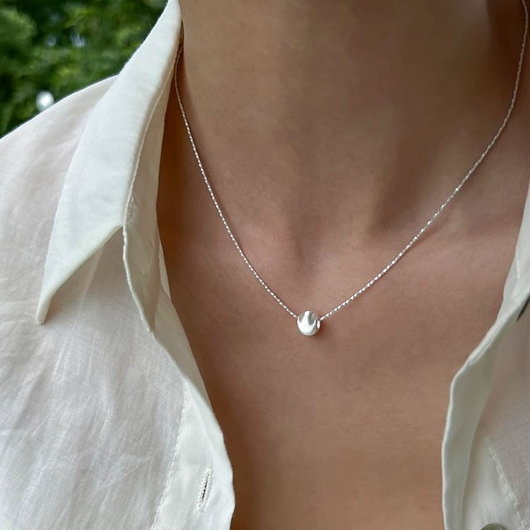 925 sterling silver necklace - silvery