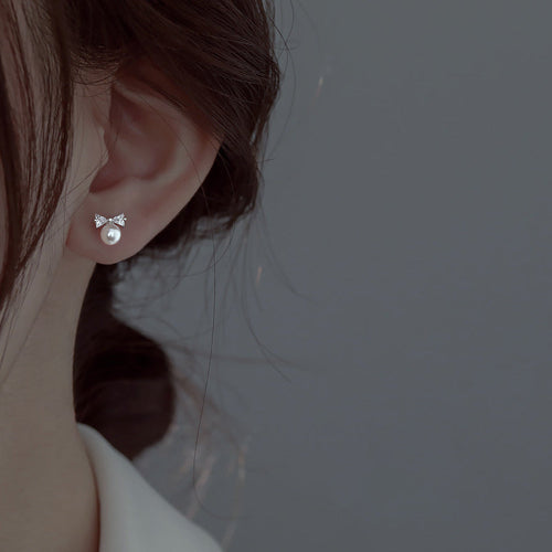 925 sterling silver pearl earrings