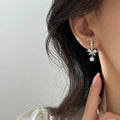 925 sterling silver bowknot earrings