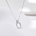 925 sterling silver square pendant necklace